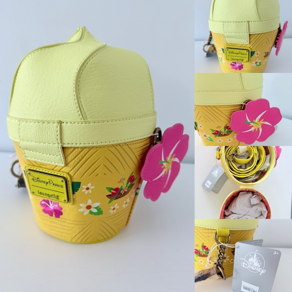Disney Dole Whip Pineapple Swirl Loungefly Purse Crossbody Bag BNWT